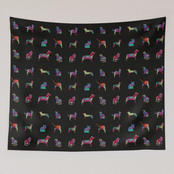 Item preview, Bright and Cheerful Pattern Cats n Dogs Sticker Pack designed and sold by AMSonArt.