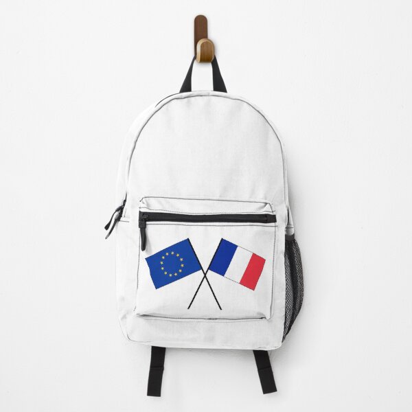 Item preview, France Europe EU - crossed flags flags designed and sold by GeogDesigns.