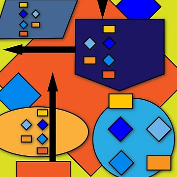 Artwork thumbnail, "Algorithmically"© by Lisa Clark - Thinker Collection STEM Art and MORE