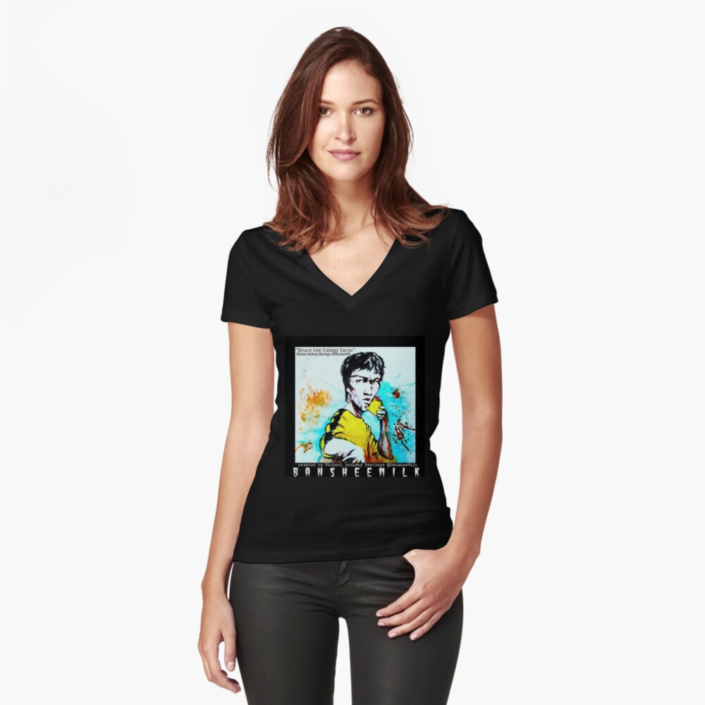 Item preview, Fitted V-Neck T-Shirt designed and sold by BansheeMilk.
