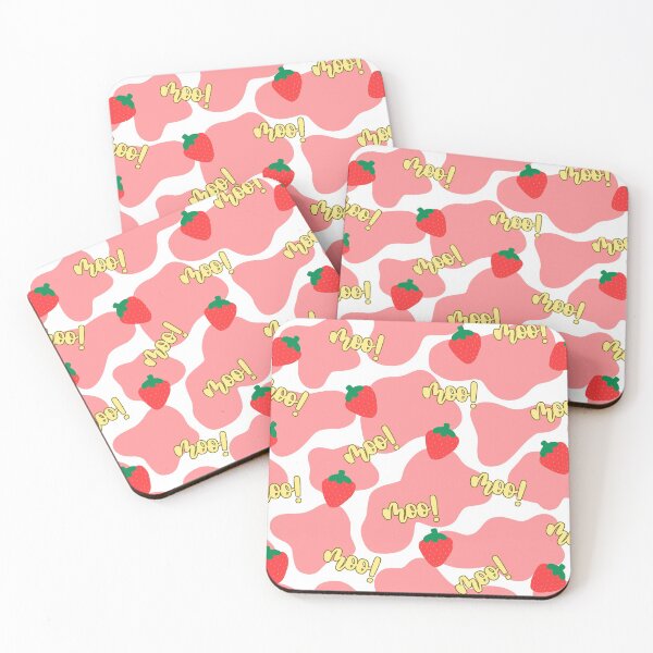Item preview, strawberry cow pattern designed and sold by riley-blue.