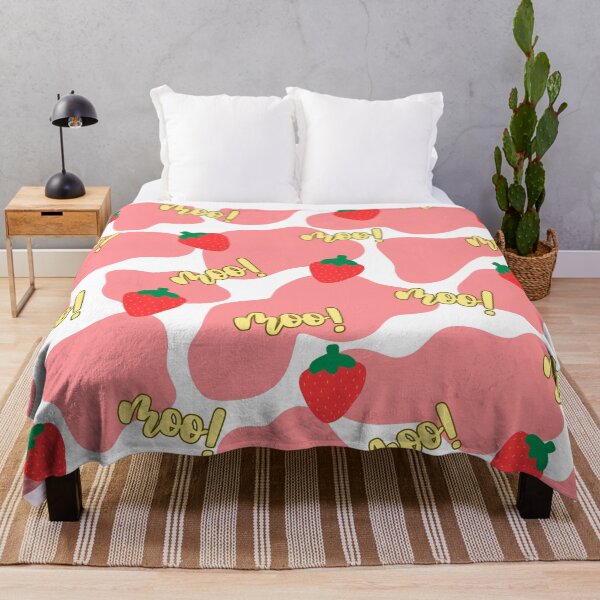 Item preview, strawberry cow pattern designed and sold by riley-blue.