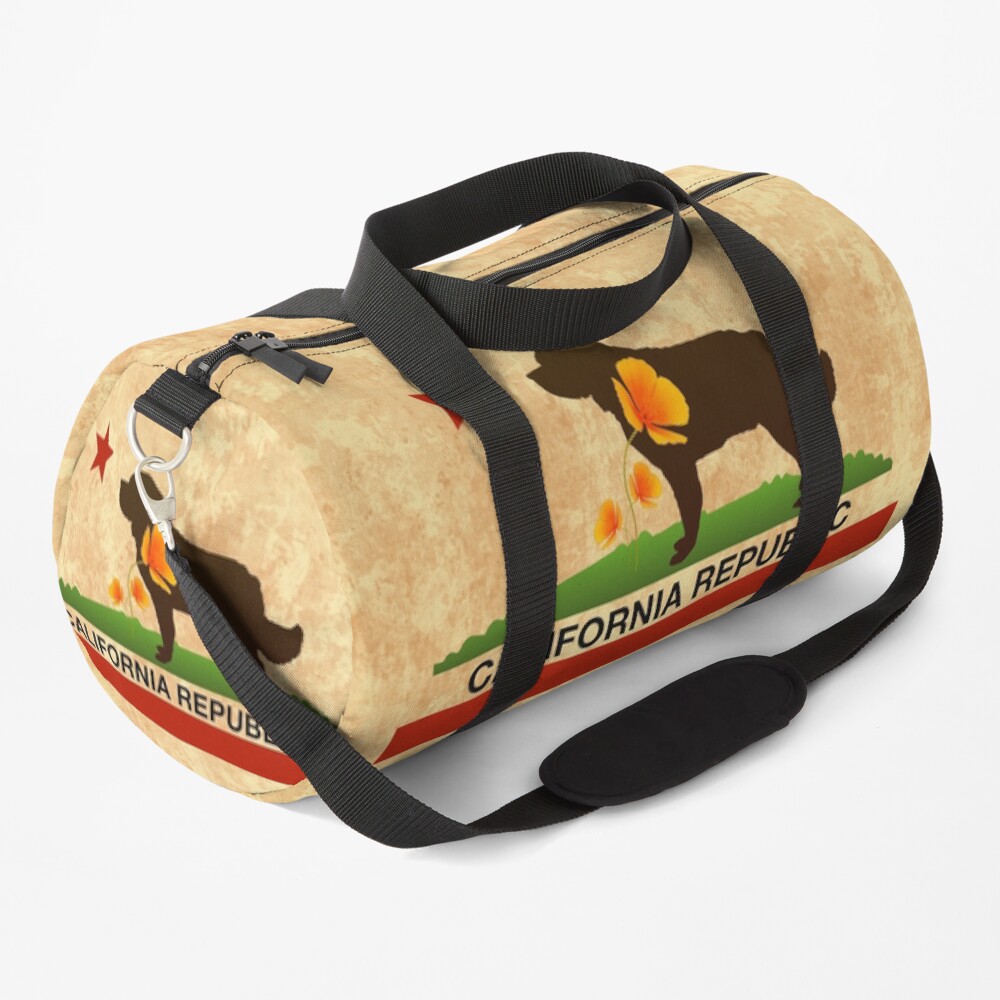 California Flag Face Mask Duffle Bag