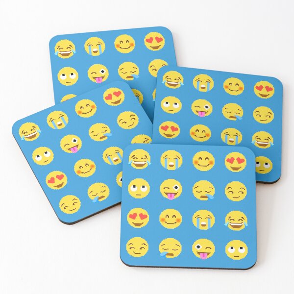 Item preview, Emoji Pixel Pattern - White designed and sold by MonkeyFlower.