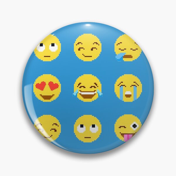Item preview, Emoji Pixel Pattern - White designed and sold by MonkeyFlower.