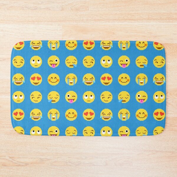 Item preview, Emoji Pixel Pattern - White designed and sold by MonkeyFlower.