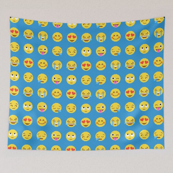 Item preview, Emoji Pixel Pattern - White designed and sold by MonkeyFlower.