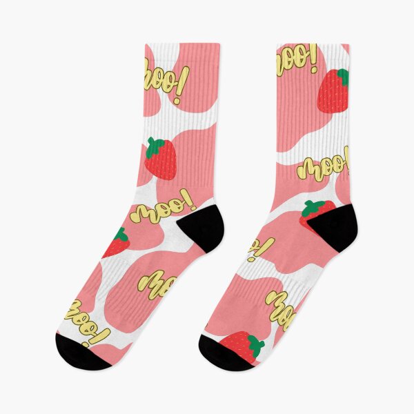 Item preview, strawberry cow pattern designed and sold by riley-blue.