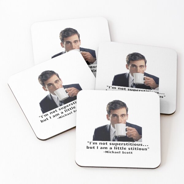 Item preview, Superstitious Michael Scott Quote designed and sold by Ka1830.