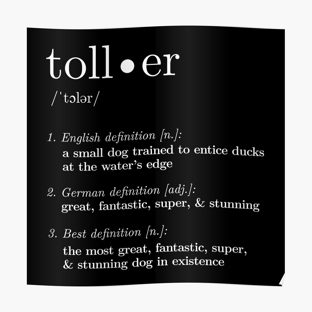 Toller Dictionary Definition White Text Black Background Sticker By Blossomcreative Redbubble