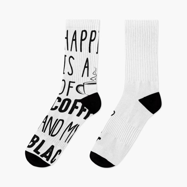 Item preview, happiness is a cup of coffee and my black cat designed and sold by Mr-tach.