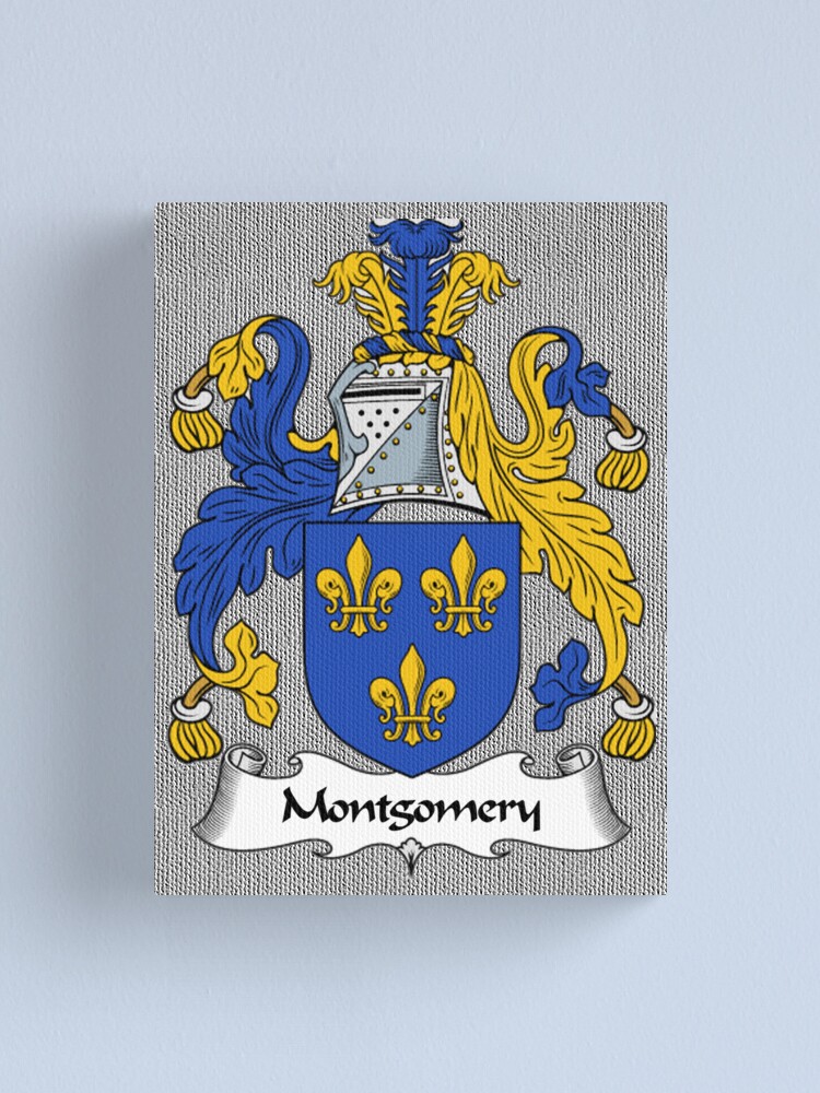 "Montgomery Coat of Arms / Montgomery Family Crest" Canvas Print for