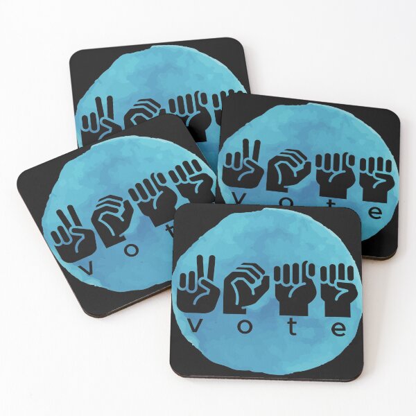 Item preview, Blue Wave VOTE in American Sign Language (ASL) designed and sold by LilWildflowers.