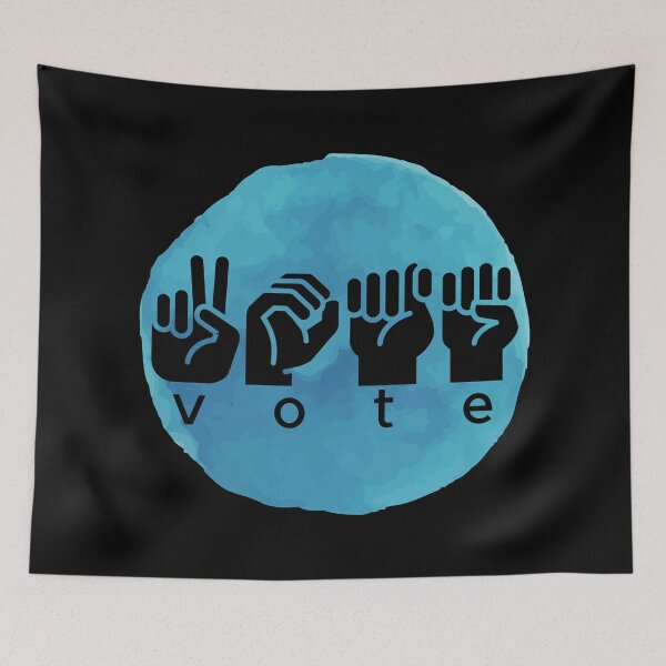 Item preview, Blue Wave VOTE in American Sign Language (ASL)  designed and sold by LilWildflowers.
