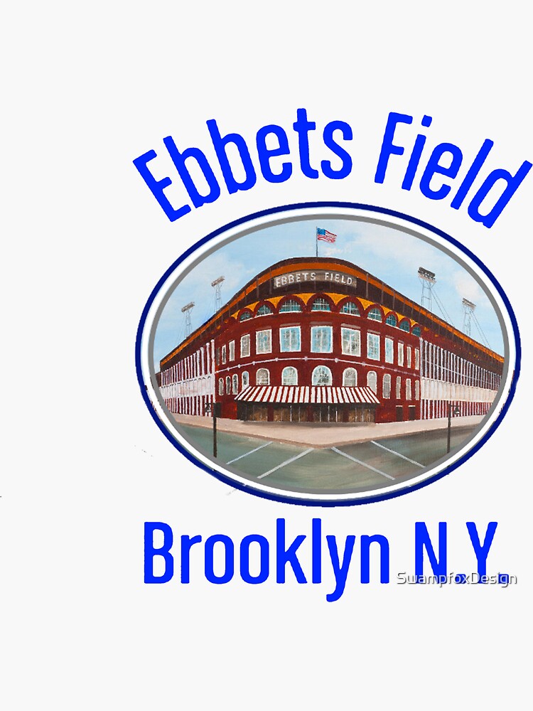 "Historic Ebbets Field Brooklyn N.Y." Sticker by SwampfoxDesign Redbubble