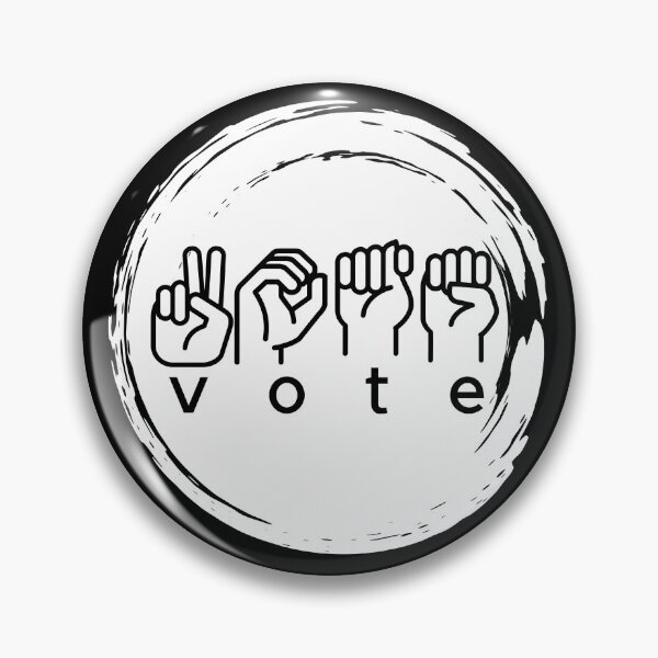 Artikelvorschau, ABSTIMMUNG im White Circle der American Sign Language (ASL) entworfen und verkauft von LilWildflowers.