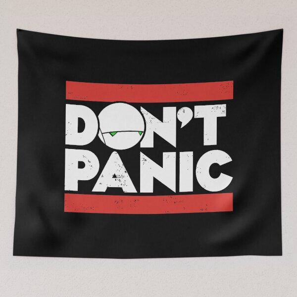Item preview, Don't Panic Hitchhikers Guide designed and sold by Mariel  Toigo.