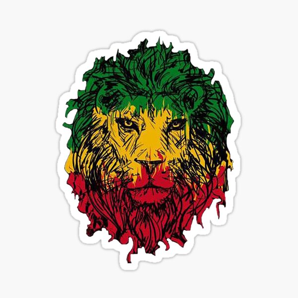 Lion of Judah Rasta Rastafari Jamaica Rastafarian Lion king Sticker