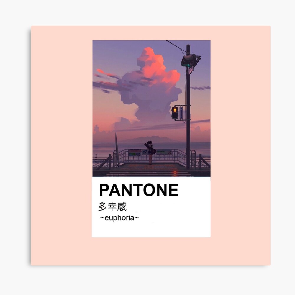 pantone aesthetic anime japanese sunset sea photographic print by mdevnanda redbubble