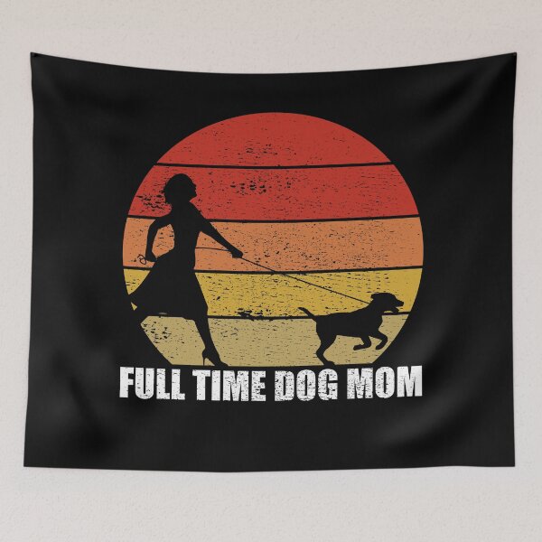 Item preview, Full Time Dog Mom Retro Sunset designed and sold by RandomStuffShop.