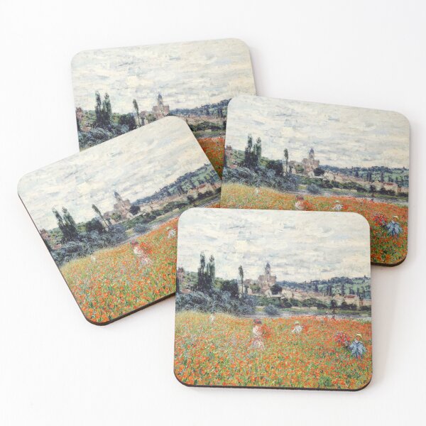 Aperçu de l'œuvre Claude Monet - Champ de coquelicots près de Vétheuil créée et vendue par DejaVuStudio.