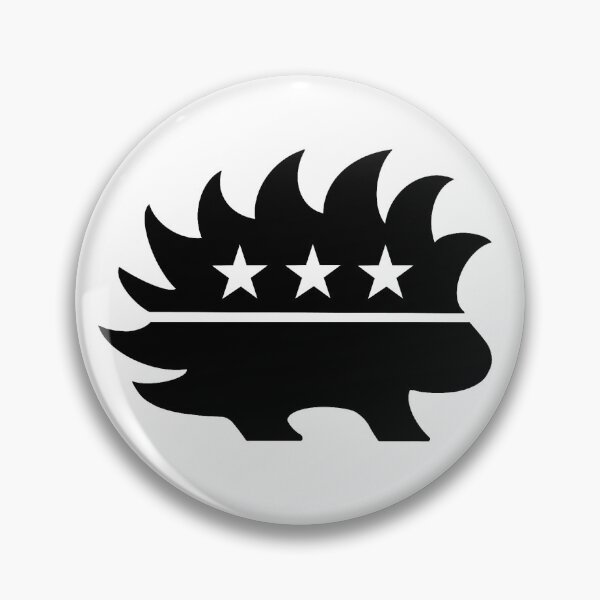 Item preview, black libertarian hedgehog designed and sold by shopsanguine.