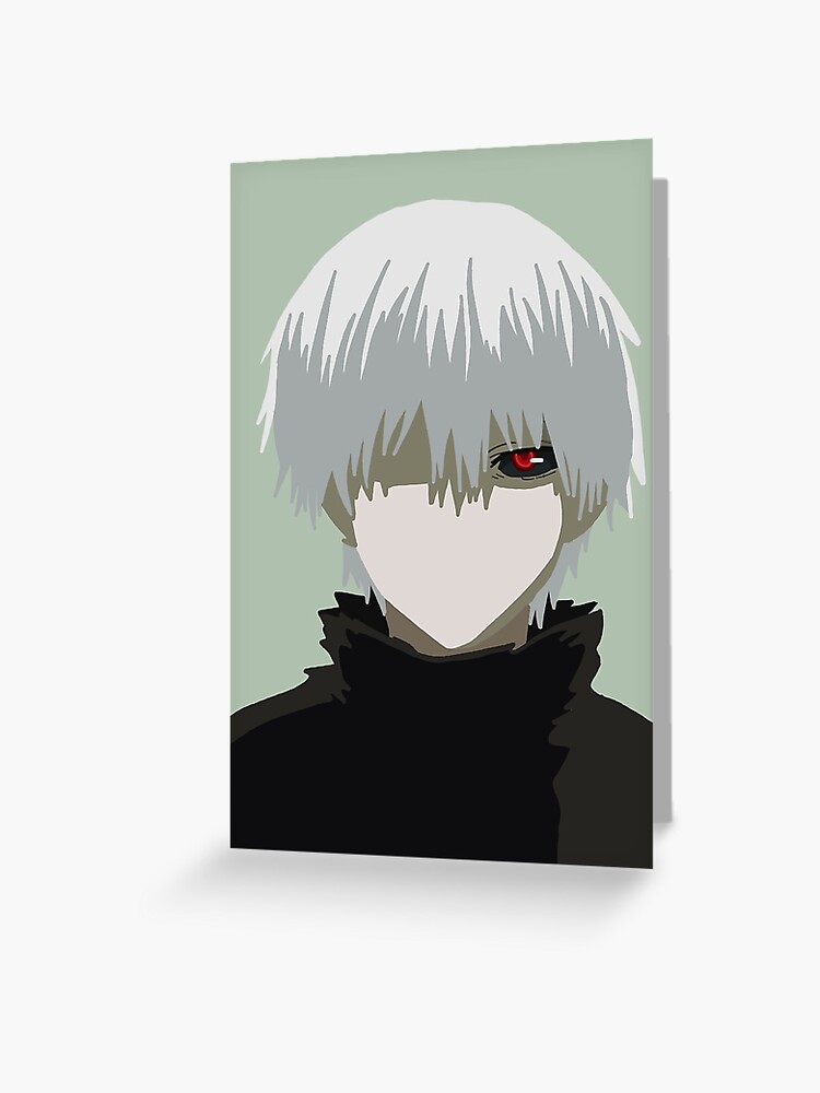 Tarjetas De Felicitacion Tokyo Ghoul Ken Kaneki Fan Art Lamina Diseno Minimalista De Kikkisco Redbubble