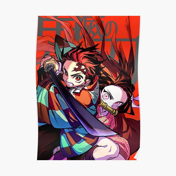 Demon Slayer Pattern Posters Redbubble - demon slayer roblox template