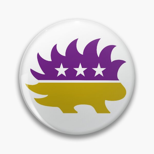 Item preview, purple and gold libertarian hedgehog designed and sold by shopsanguine.