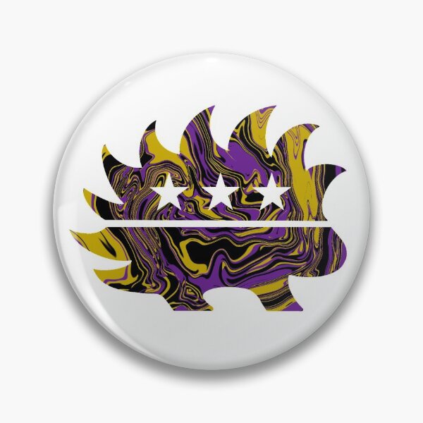 Item preview, purple and gold marbled libertarian hedgehog designed and sold by shopsanguine.