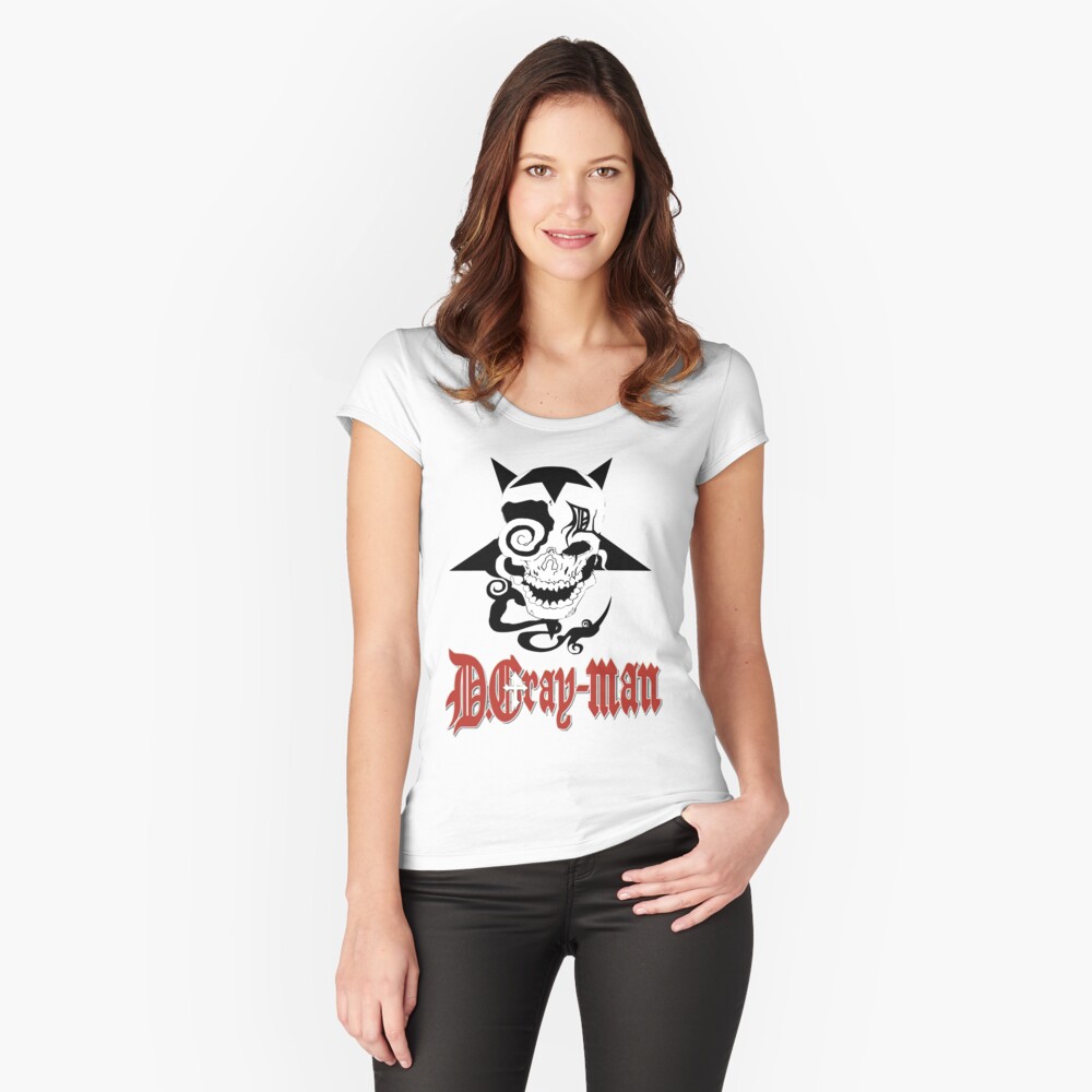 D Gray Man logo Fitted Scoop T-Shirt