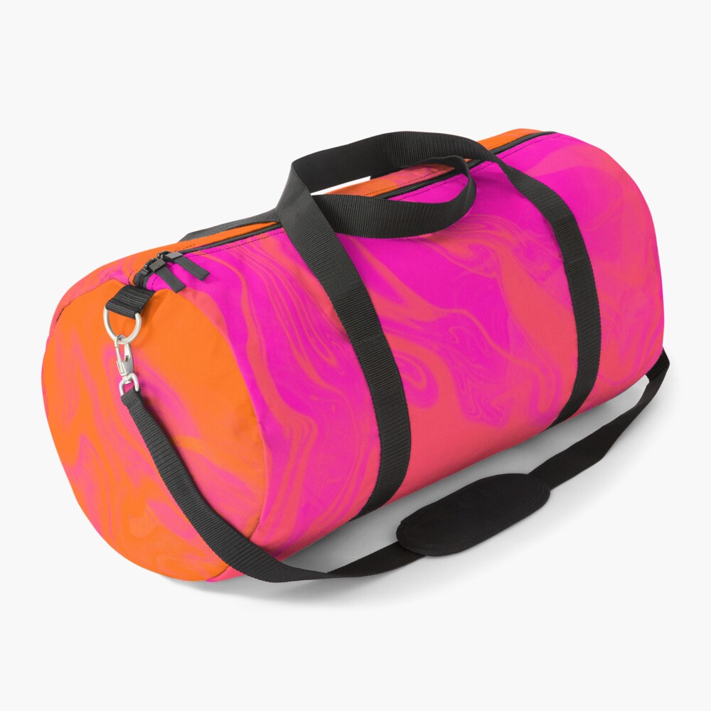 Infinity on Orange and Pink Duffle Bag