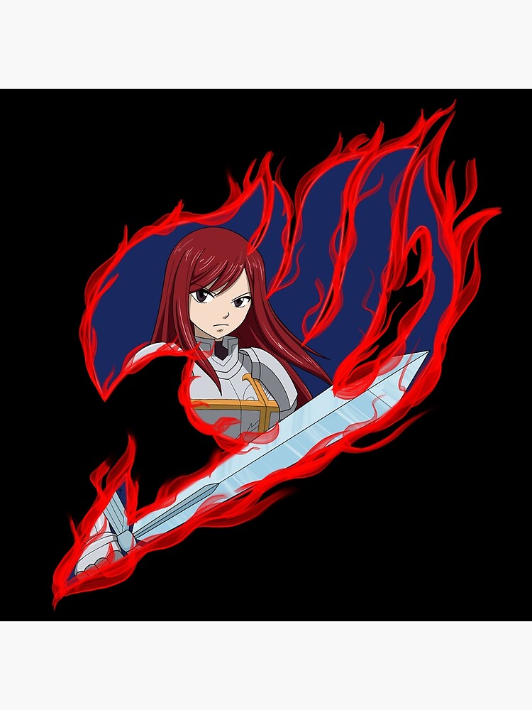 Fairy Tail Erza Logo Art Board Print By Melodyphinn Redbubble