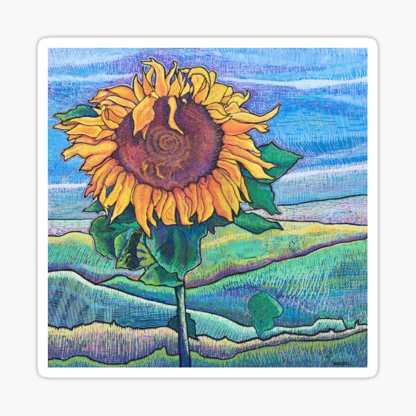 Sunflower Moderna Sticker