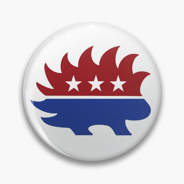 Item preview, red and blue libertarian hedgehog designed and sold by shopsanguine.