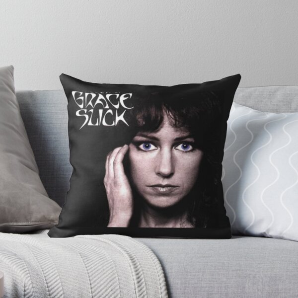 Grace Slick Throw Pillow