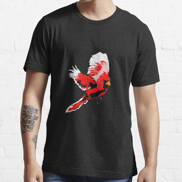 Men's Bird Shirt Winter Birds T Shirt Cardinal Blue Jay Woodpecker