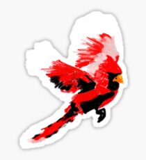 Painted Cardinal Design Sticker