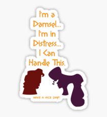 Damsel in Distress Sticker