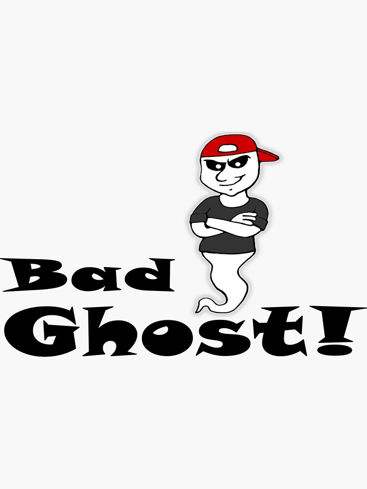 Thumbnail 3 of 3, Sticker, Bad Ghost Logo Sticker designed and sold by Yukstir.