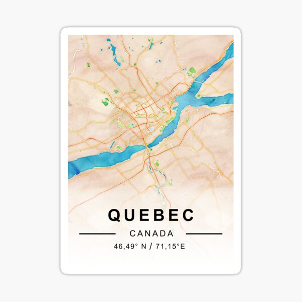Pegatina «CARTEL DE MAPA DE CARRETERAS DE LA CIUDAD DE QUEBEC» de ...