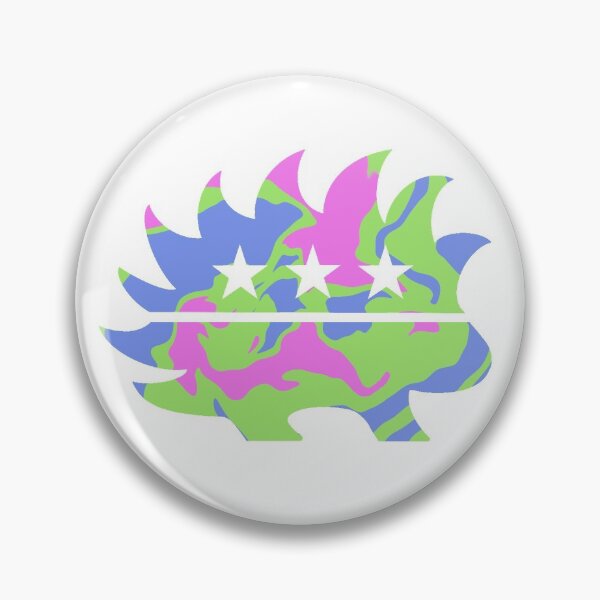 Item preview, neon marbled libertarian hedgehog designed and sold by shopsanguine.