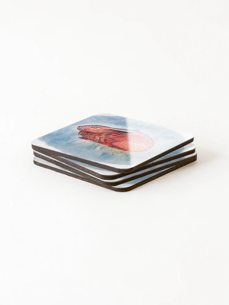 Thumbnail 4 of 5, Coasters (Set of 4), Red Rabbit designed and sold by -SoJa-.