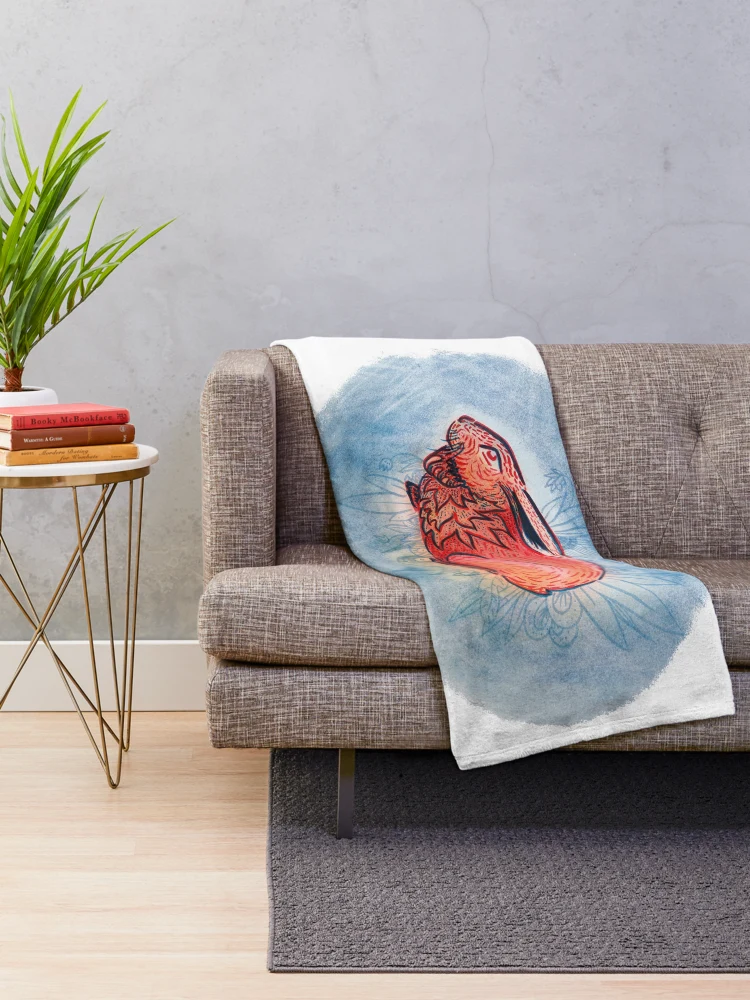 Thumbnail 2 of 6, Throw Blanket, Red Rabbit designed and sold by -SoJa-.