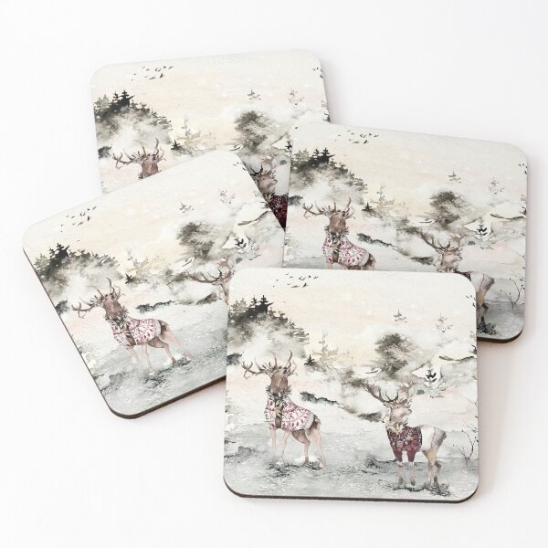 Item preview, Christmas Holiday Winter Deer Scene  designed and sold by OliviaAndAva.