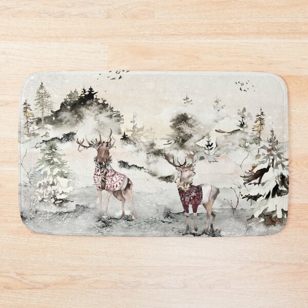 Item preview, Christmas Holiday Winter Deer Scene  designed and sold by OliviaAndAva.