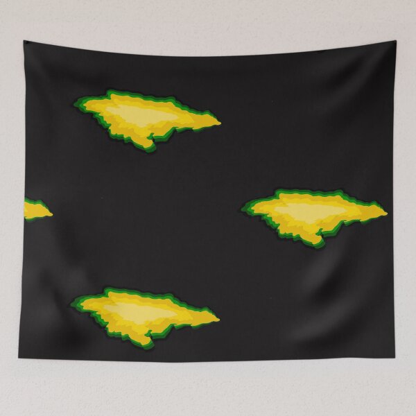Item preview, Jamaica  map of Jamaica  in the colors of the Jamaican flag black green and gold designed and sold by Artonmytee.