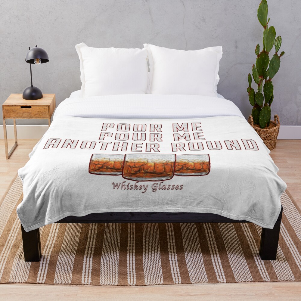 Whiskey Glasses Morgan Wallen Throw Blanket By Zpatterson819 Redbubble