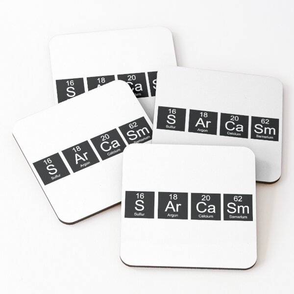 Item preview, Black and White periodic table Sarcasm designed and sold by TamGustam.