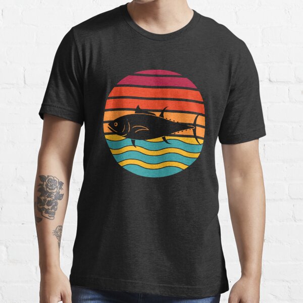 Bluefin Tuna Fishing, Vintage Sunset, Black  Essential T-Shirt for Sale by  Farprintod